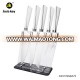 Acrylic Stand & White ABS Handle Stainless Steel Kitchen Knife Set